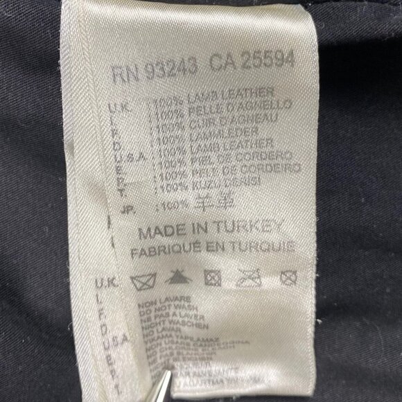 Diesel Men's Black Lamb Leather Full Zip Bomber Jacket Epaulettes US S - Picture 15 of 16